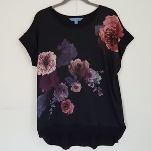 Simply Vera Vera Wang Tops - Vera Wang black floral print top Simply Vera Vera Wang Tops - Vera Wang black floral print top